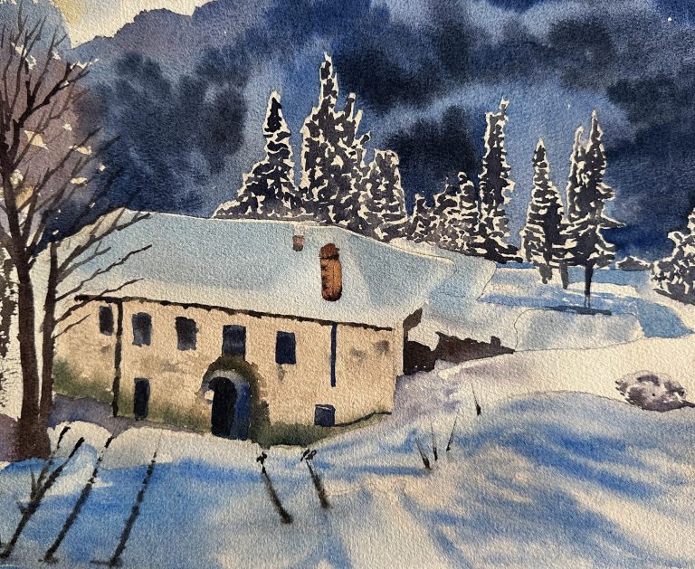 Christmas card - winter scene 1