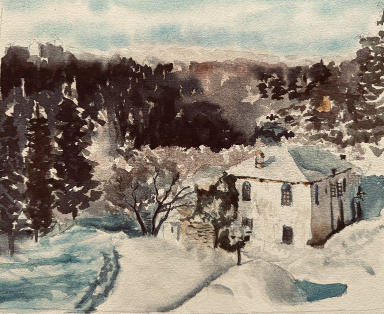 Christmas card - winter scene 2