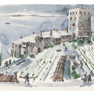 10 x Christmas cards – Winter Fuel, Docheiariou Monastery, Mount Athos by Tim Vyner
